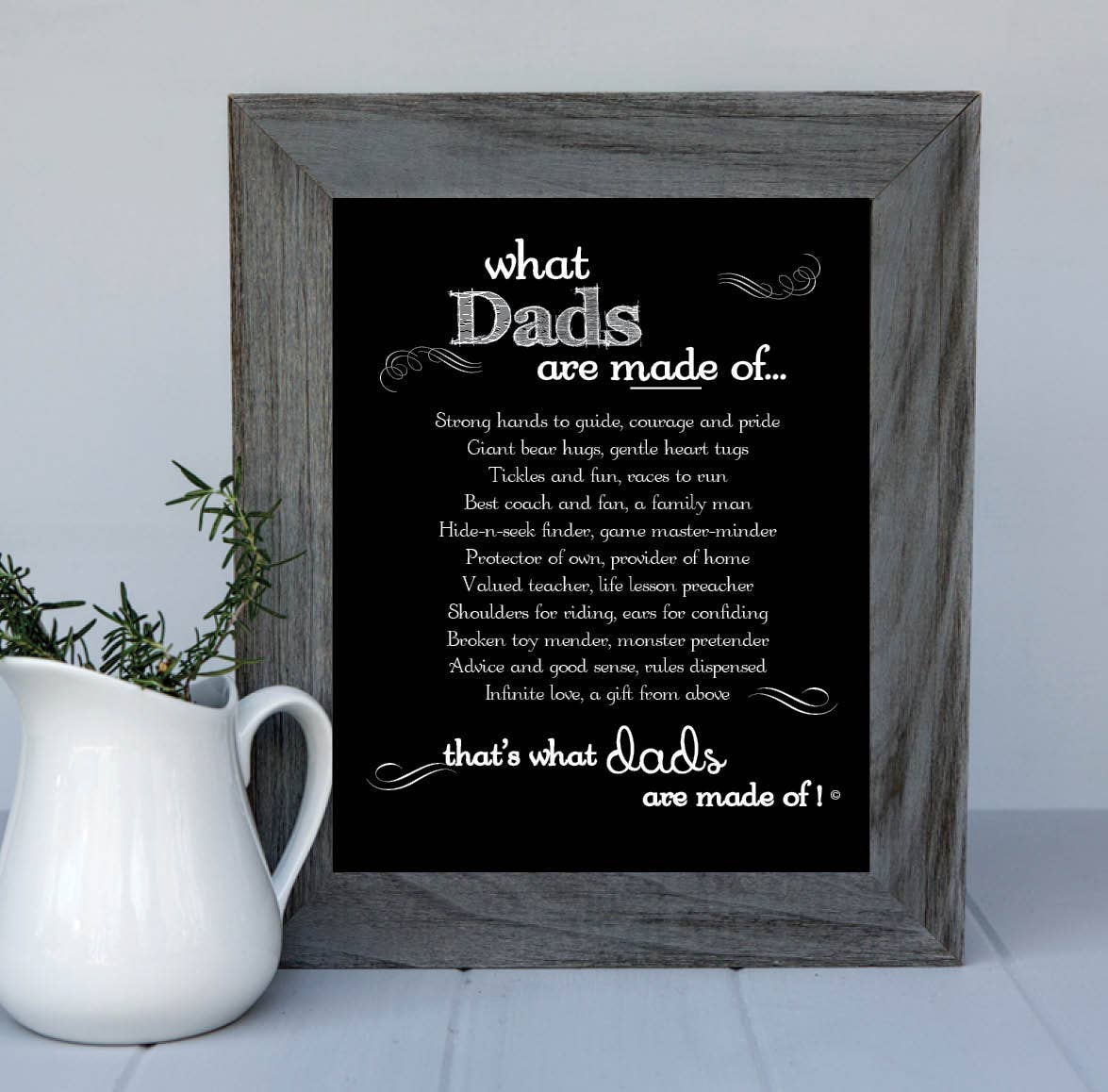 Dad Frame: What Dads are Made of 4321