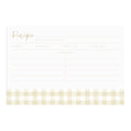 Load image into Gallery viewer, Beige Gingham Tin Recipe Box
