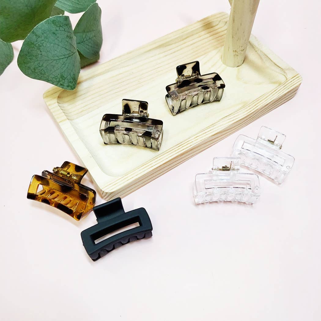 4 pcs Translucent and Matte Hair Claw Clip Set