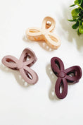 Load image into Gallery viewer, 3 pcs Ribbon Shape Matte Color Hair Claw Clip Set
