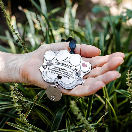 Pawprints Left By You Pet Tag Memorial Ornament