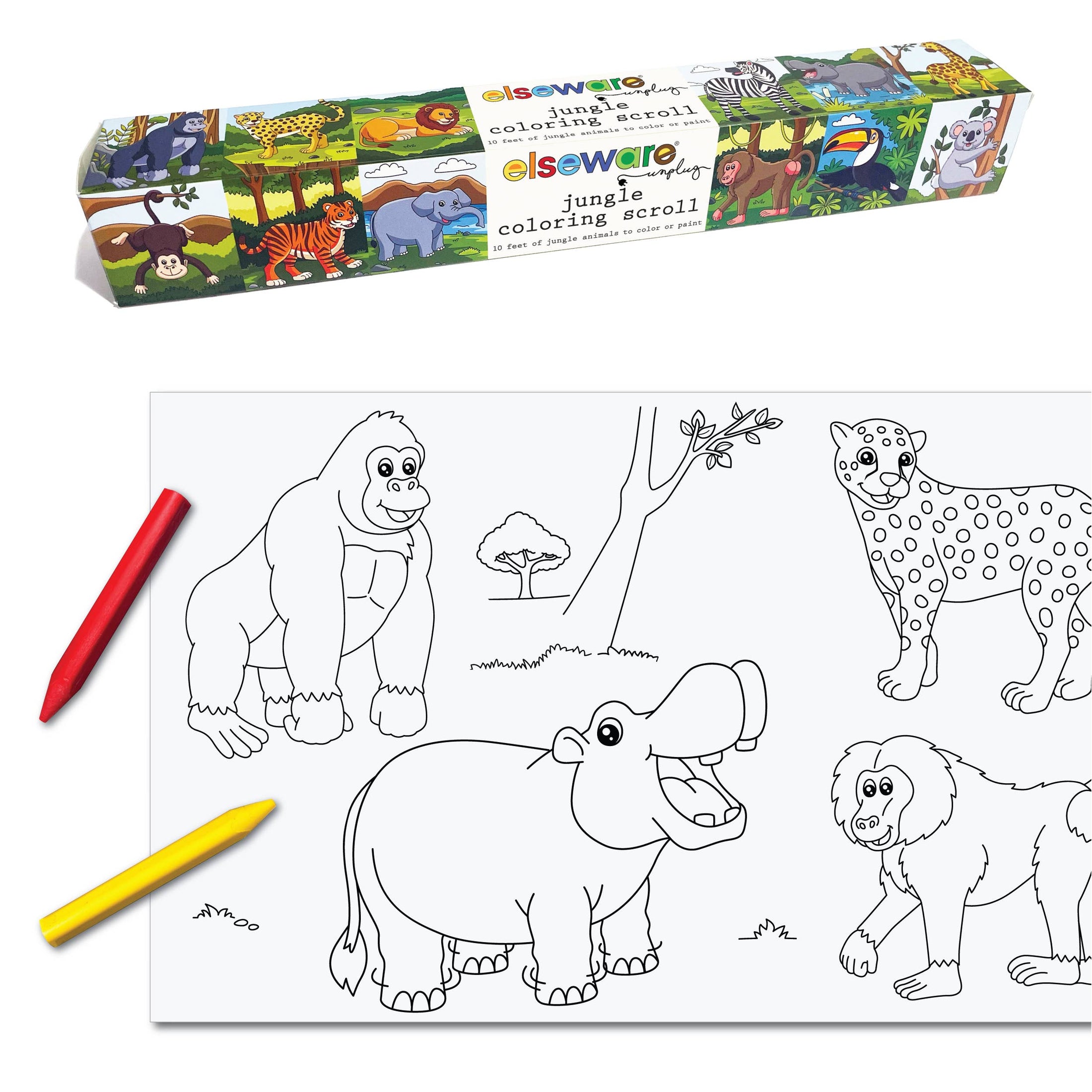 Coloring Scrolls - Jungle - 10ft with Adhesive Back