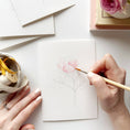 Load image into Gallery viewer, Garden flowers paintable watercolor notecard set
