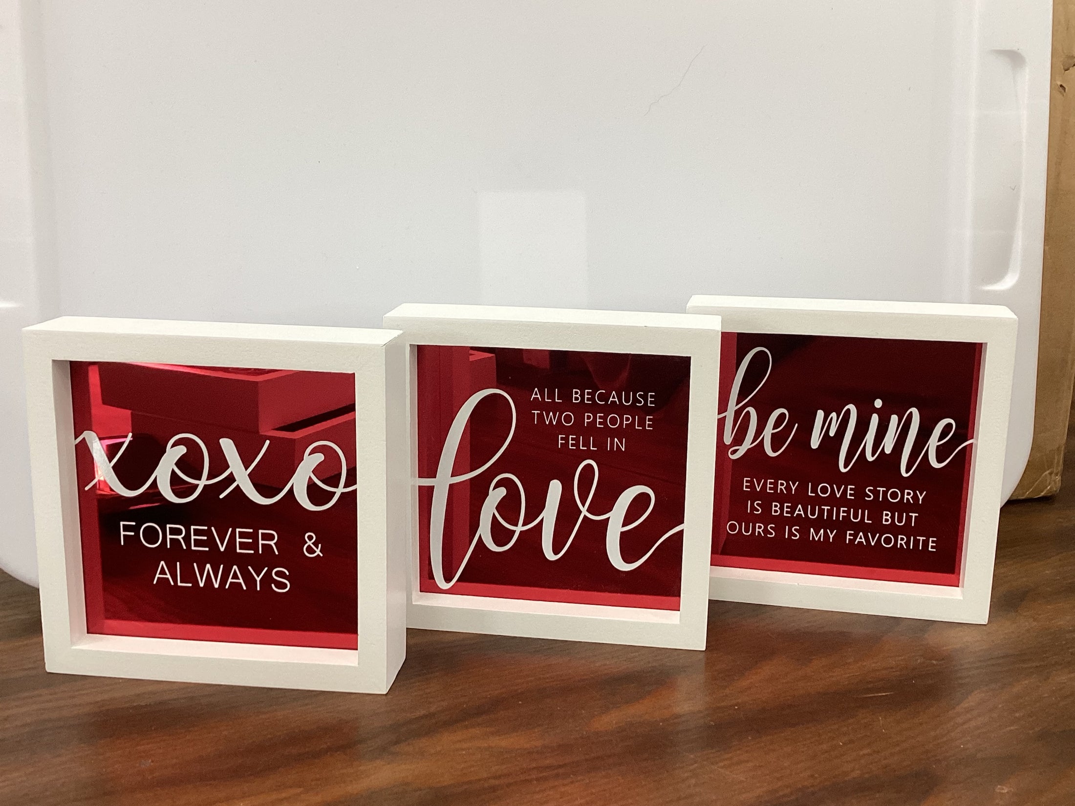Mirrored Valentines Day Signs