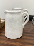 Load image into Gallery viewer, White Crackle Glazed Ceramic Pitchers
