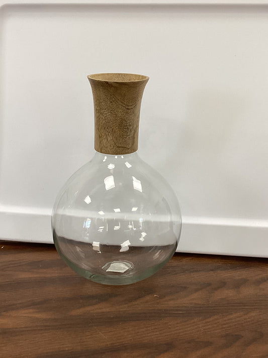 Glass Vases with Wooden Tops