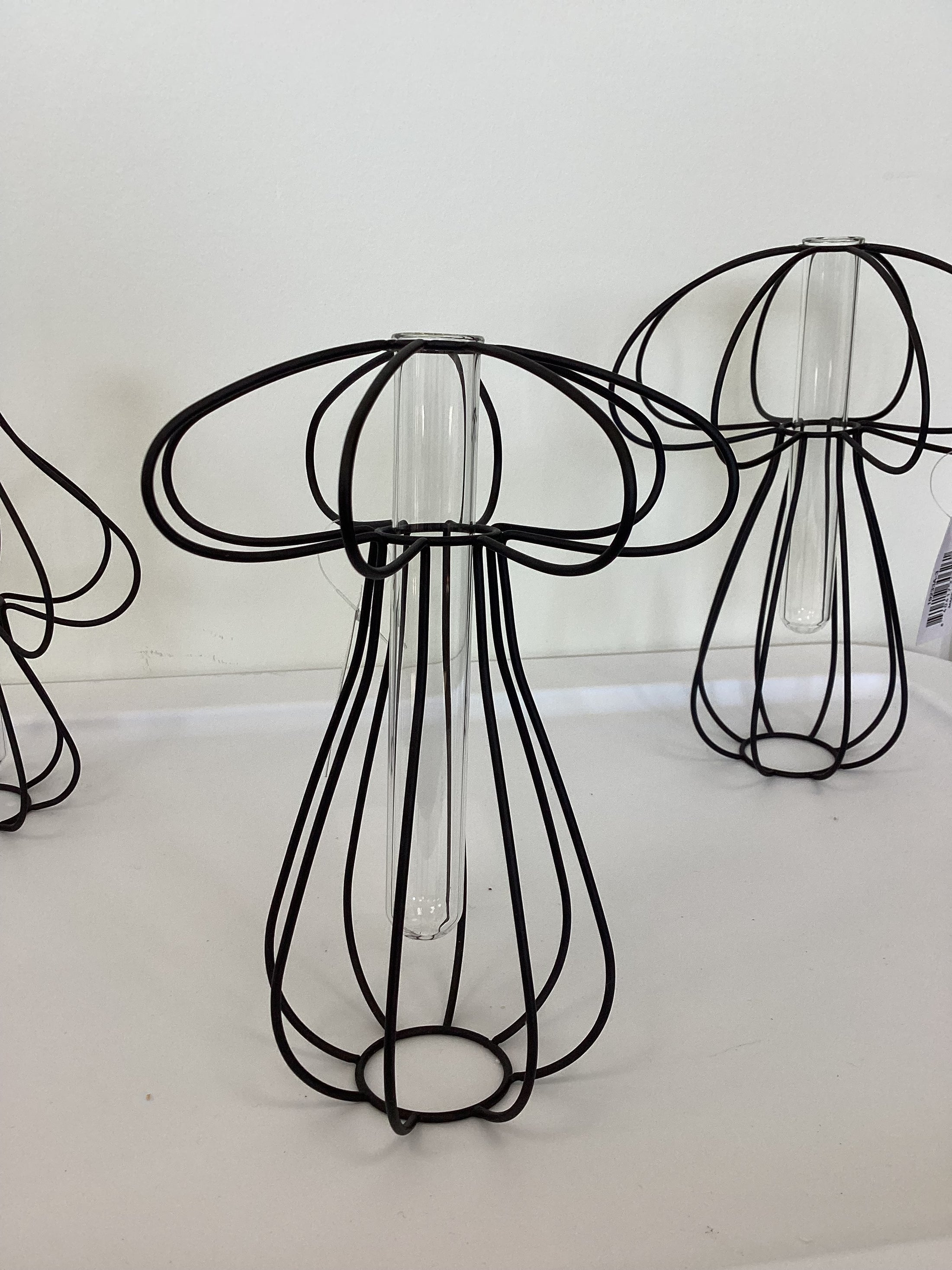 Black Metal Cage Mushroom Budvase
