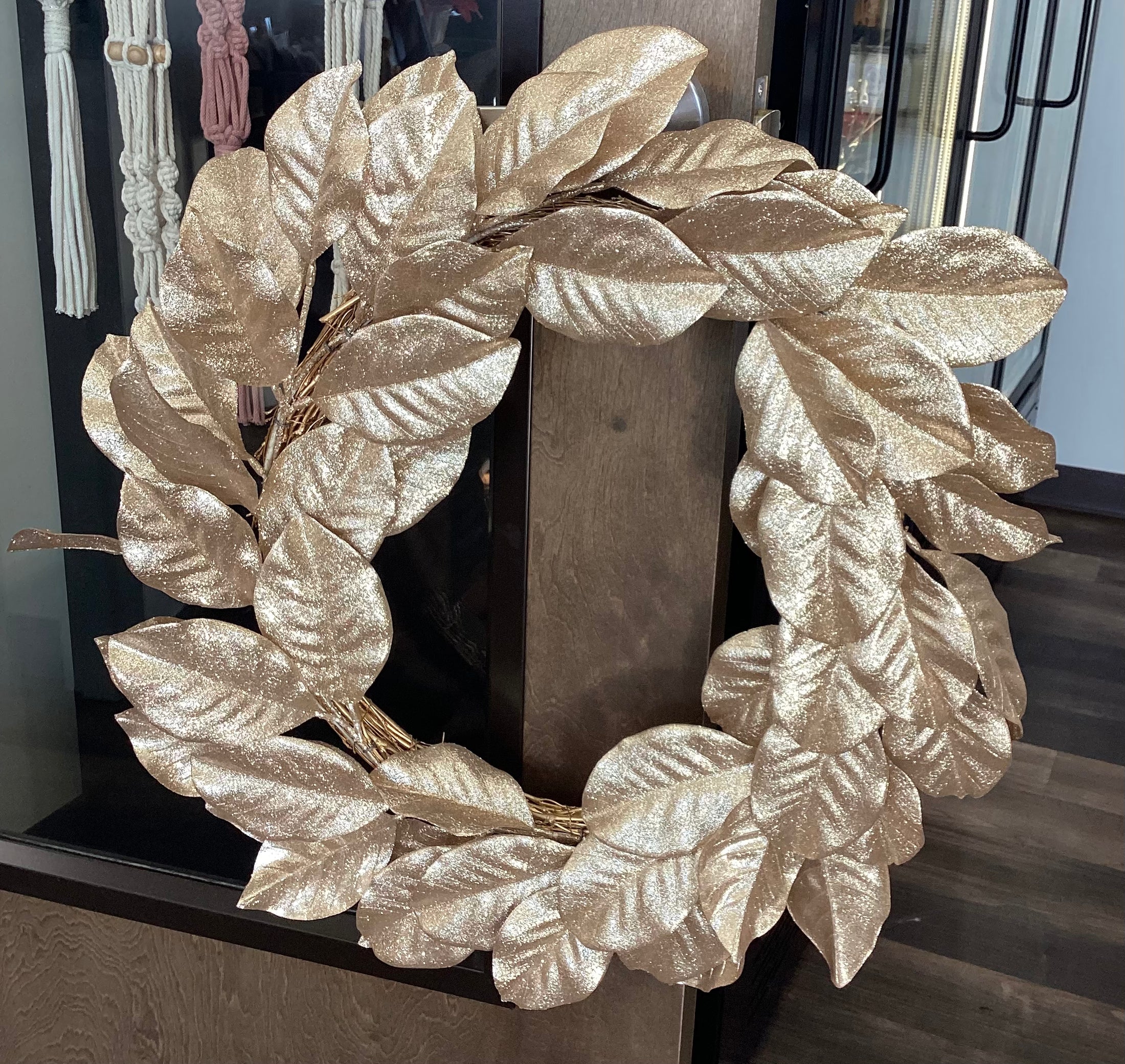 Gold Leaf Christmas Wreath