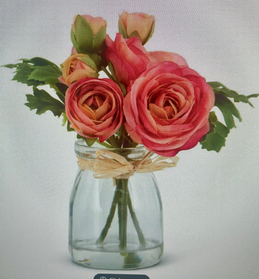 Artificial Pink Ranunculus
