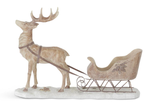 Reindeer Pulling Sleigh