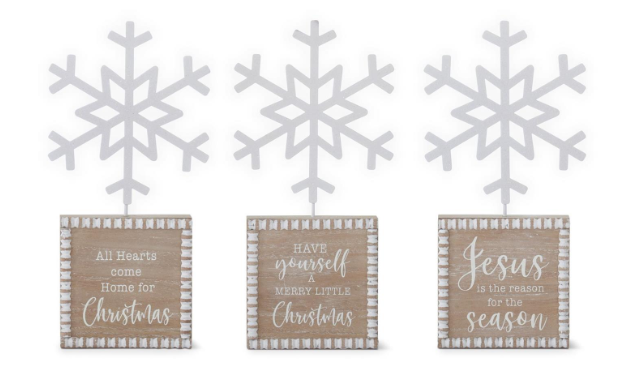 Holiday Message Snowflakes