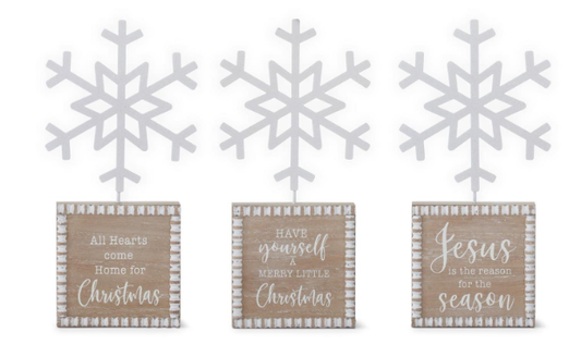 Holiday Message Snowflakes