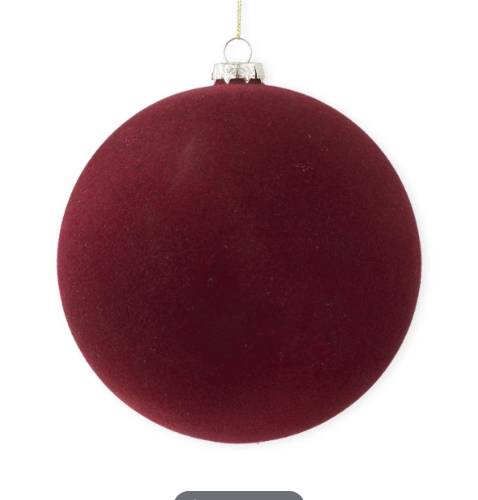 Glass Burgundy Velvet Ornament