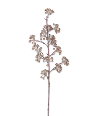 Glittered Berry Spray Stem
