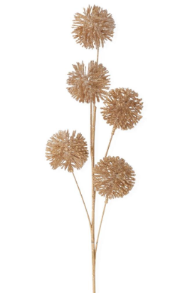 Gold Glittered Ball Stem