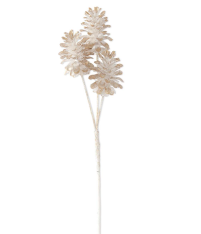 Gold and White Pinecone Stem