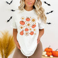 Load image into Gallery viewer, Distressed Flowers And Pumpkins | Garment Dyed Tee
