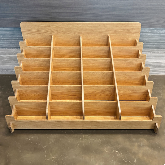 24 Pocket Wooden Sticker Display Rack - Holds 500+ Stickers!