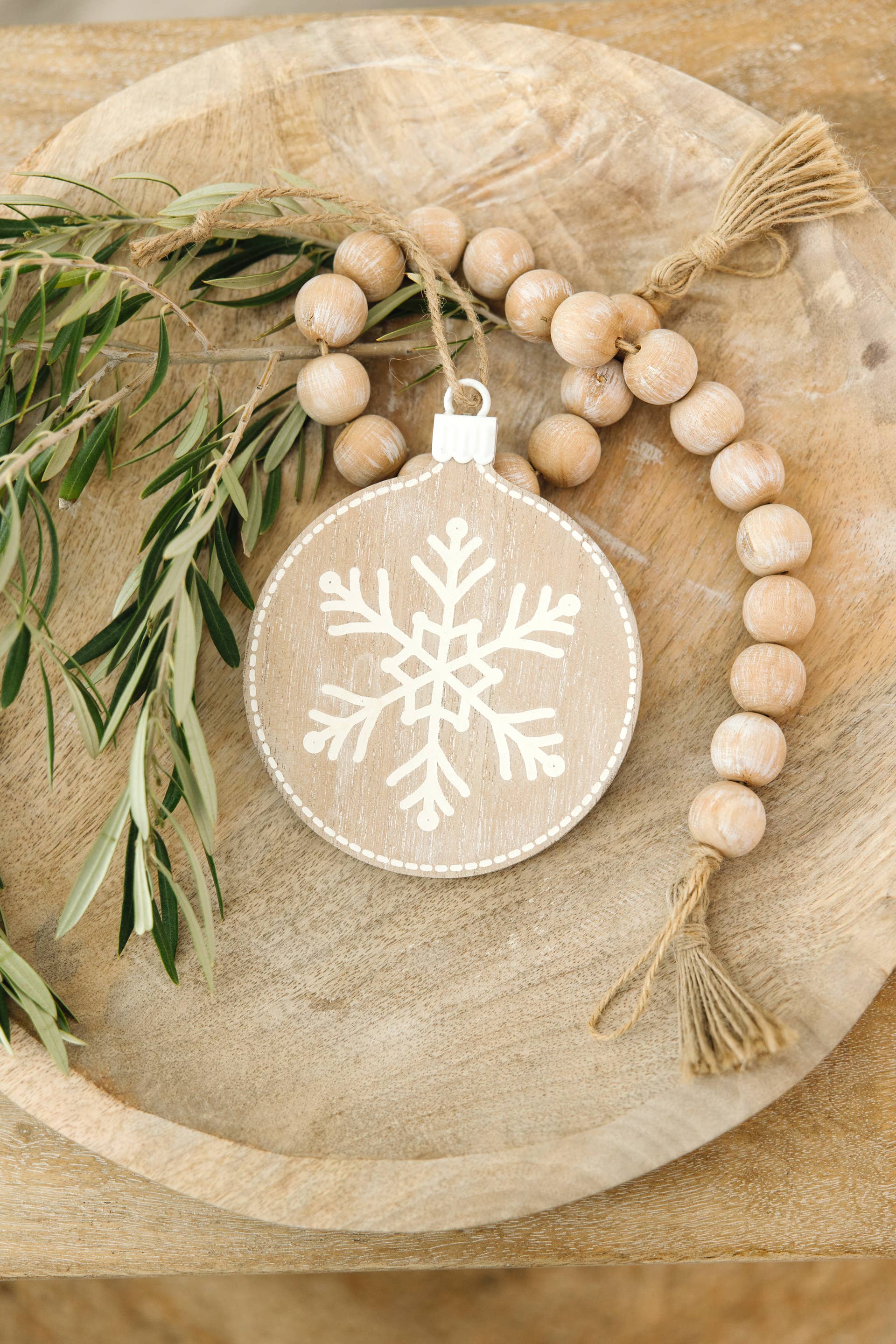 Wood ornament SNOWFLAKE Christmas Ornament