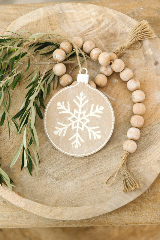 Wood ornament SNOWFLAKE Christmas Ornament