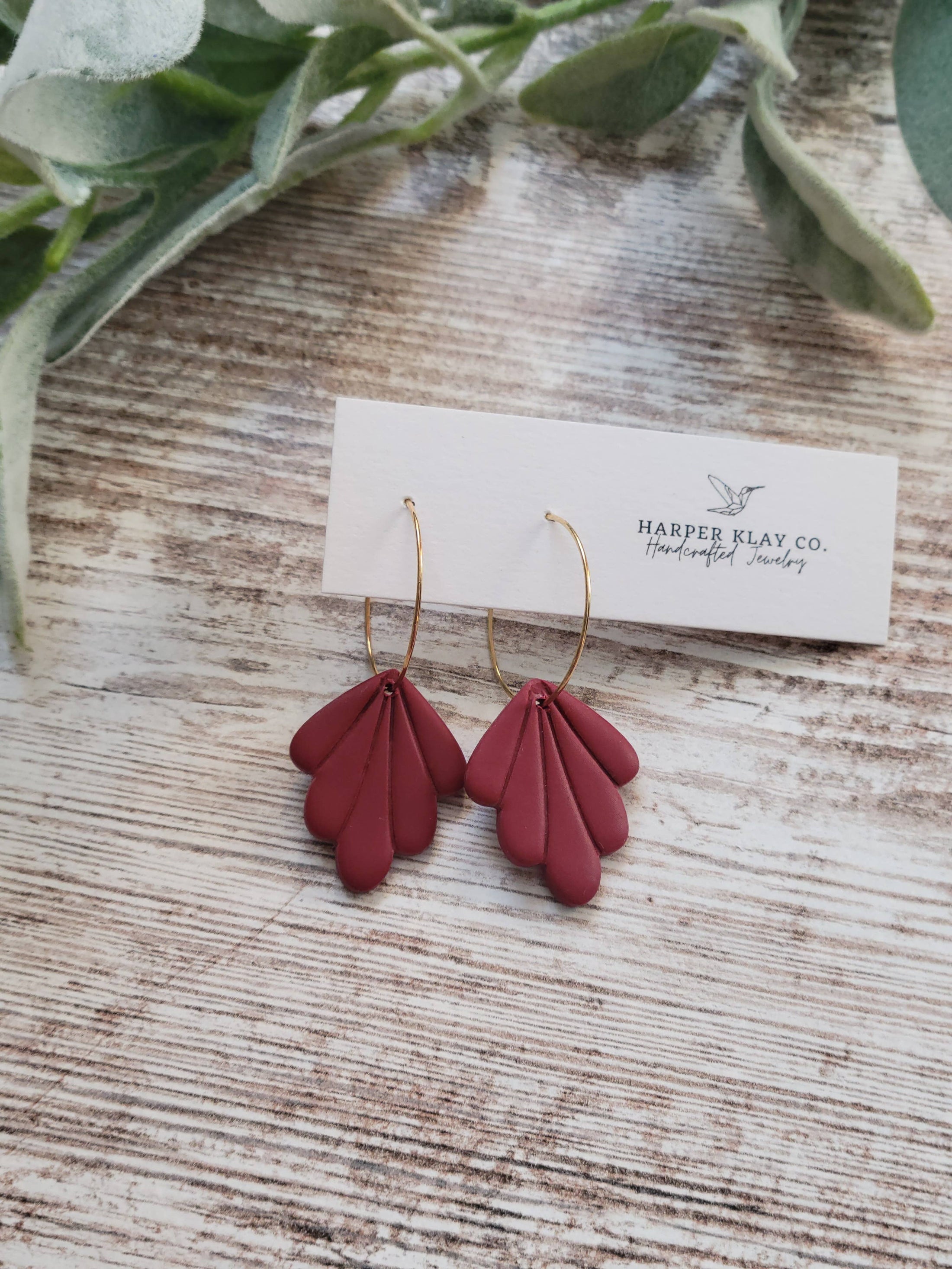 The Jill Set- Polymer Clay Hoop Earrings