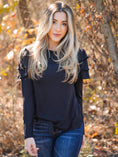Load image into Gallery viewer, Aida Ruffle Shoulder Long Sleeve Top
