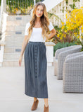 Load image into Gallery viewer, The Reed Pleated Midi Skirt
