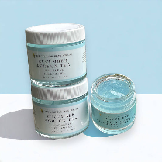 CUCUMBER & GREEN TEA JELLY FACE/UNDER EYE MASK