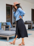 Load image into Gallery viewer, The Reed Pleated Midi Skirt
