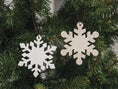 Load image into Gallery viewer, Wood Snowflake Christmas Ornament, 2 Assorted
