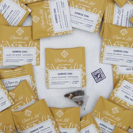 Sunrise Chai Case of Individually Wrapped Tea Bags- 50ct