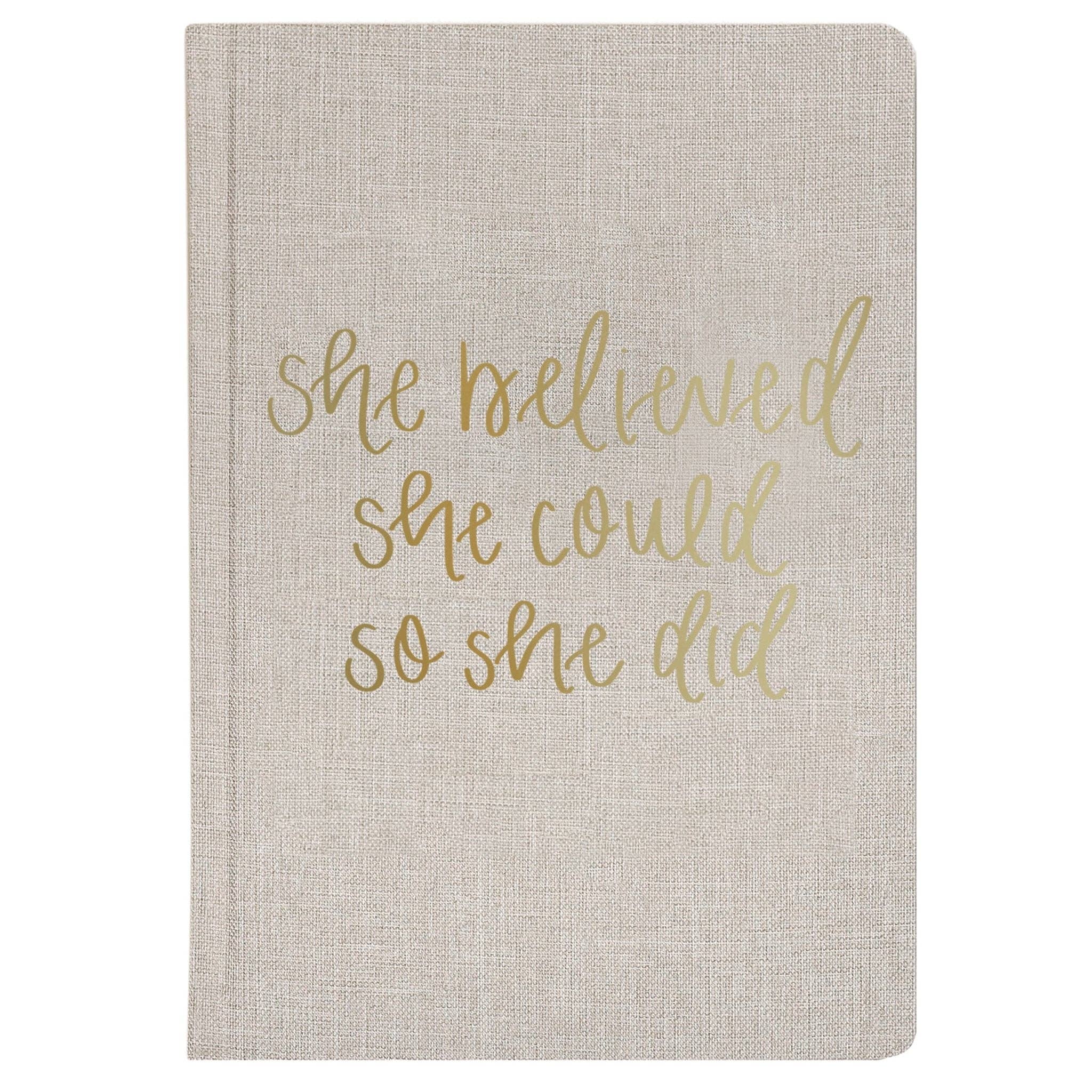 She Believed She Could Fabric Journal - Home Decor & Gifts