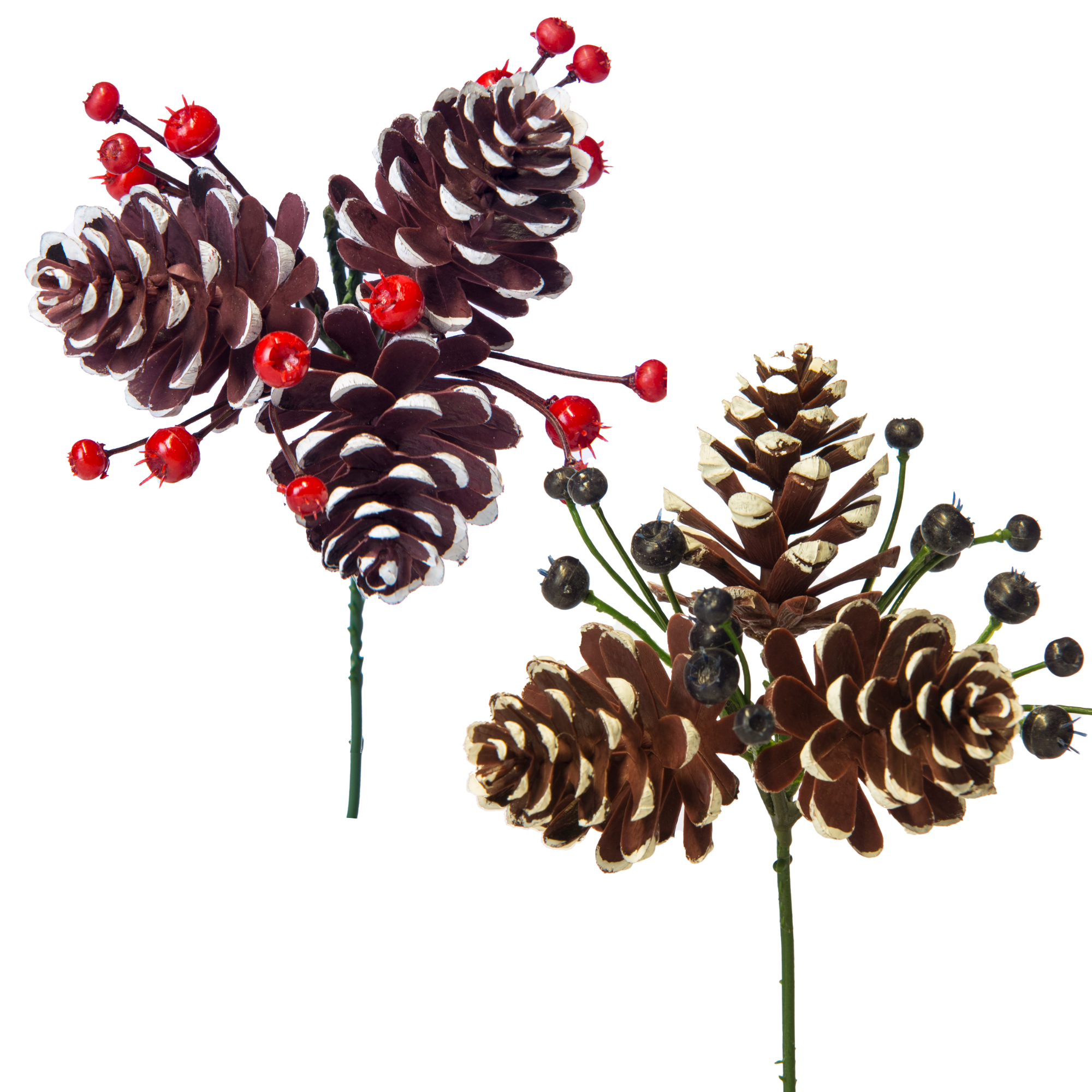 7" OAL Berries & Pinecones Wreath Pick