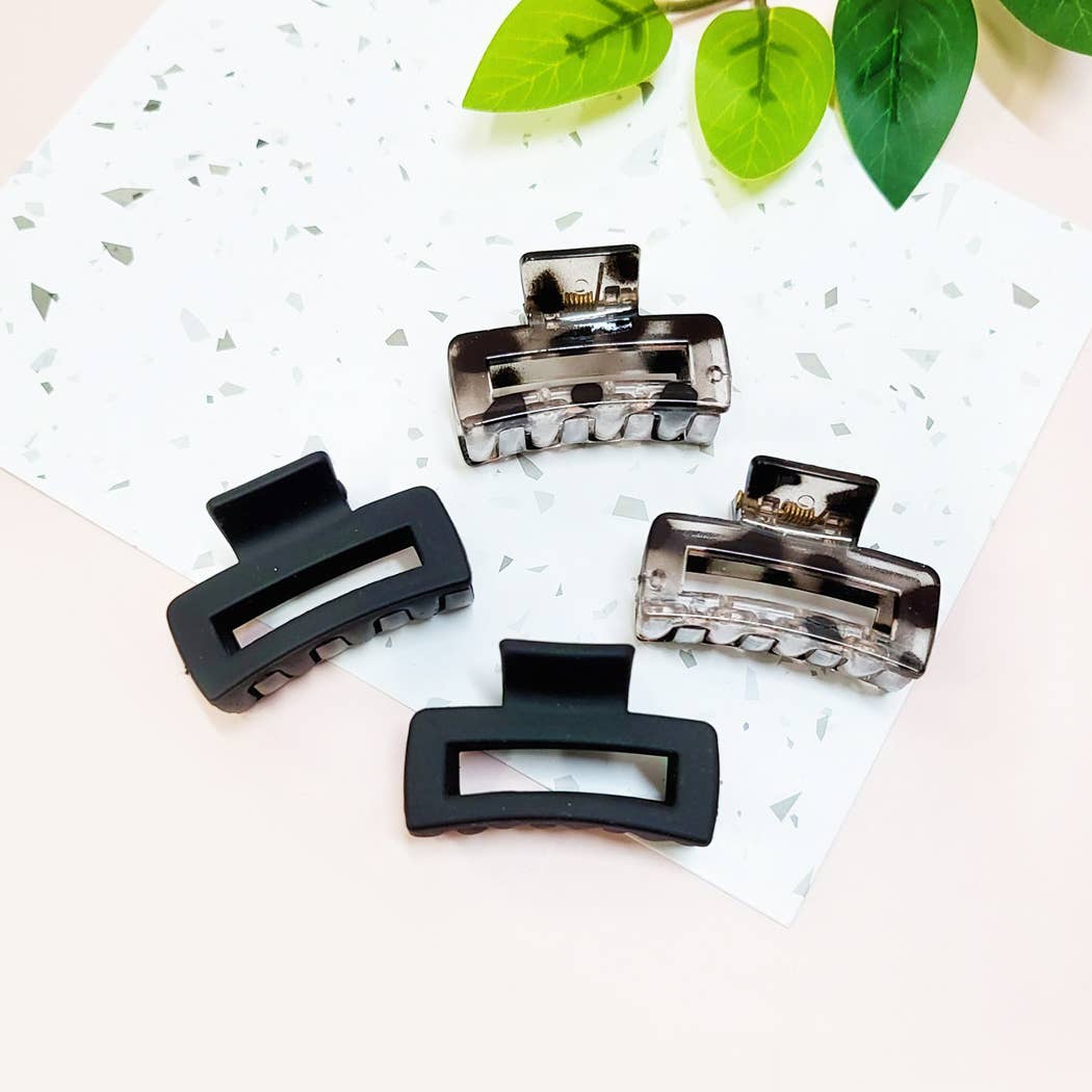 4 pcs Translucent and Matte Hair Claw Clip Set