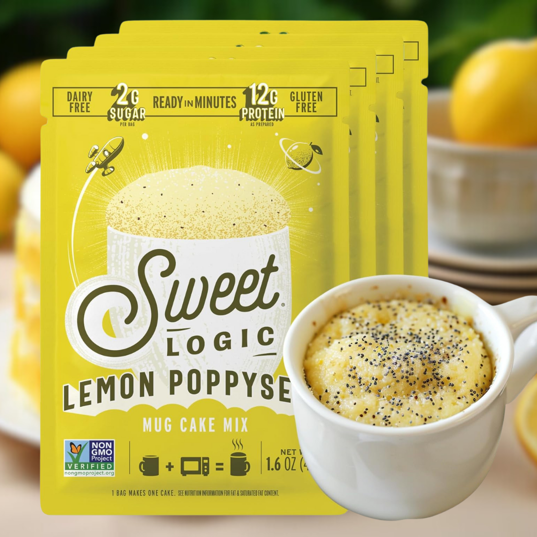 Lemon Poppy Seed Mug Cake - Keto, Low-Carb & Sugar (10-Pack)