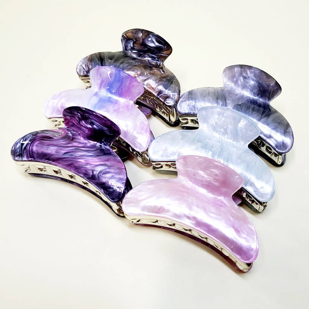 Pearl Effect Acrylic Hair Claw Clip