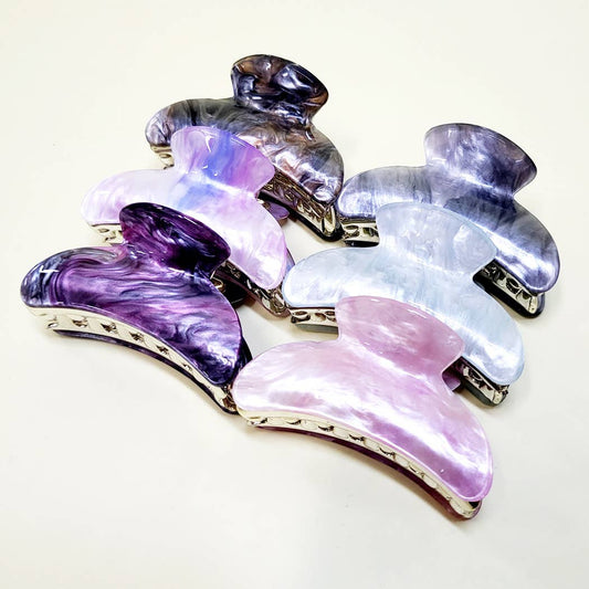 Pearl Effect Acrylic Hair Claw Clip