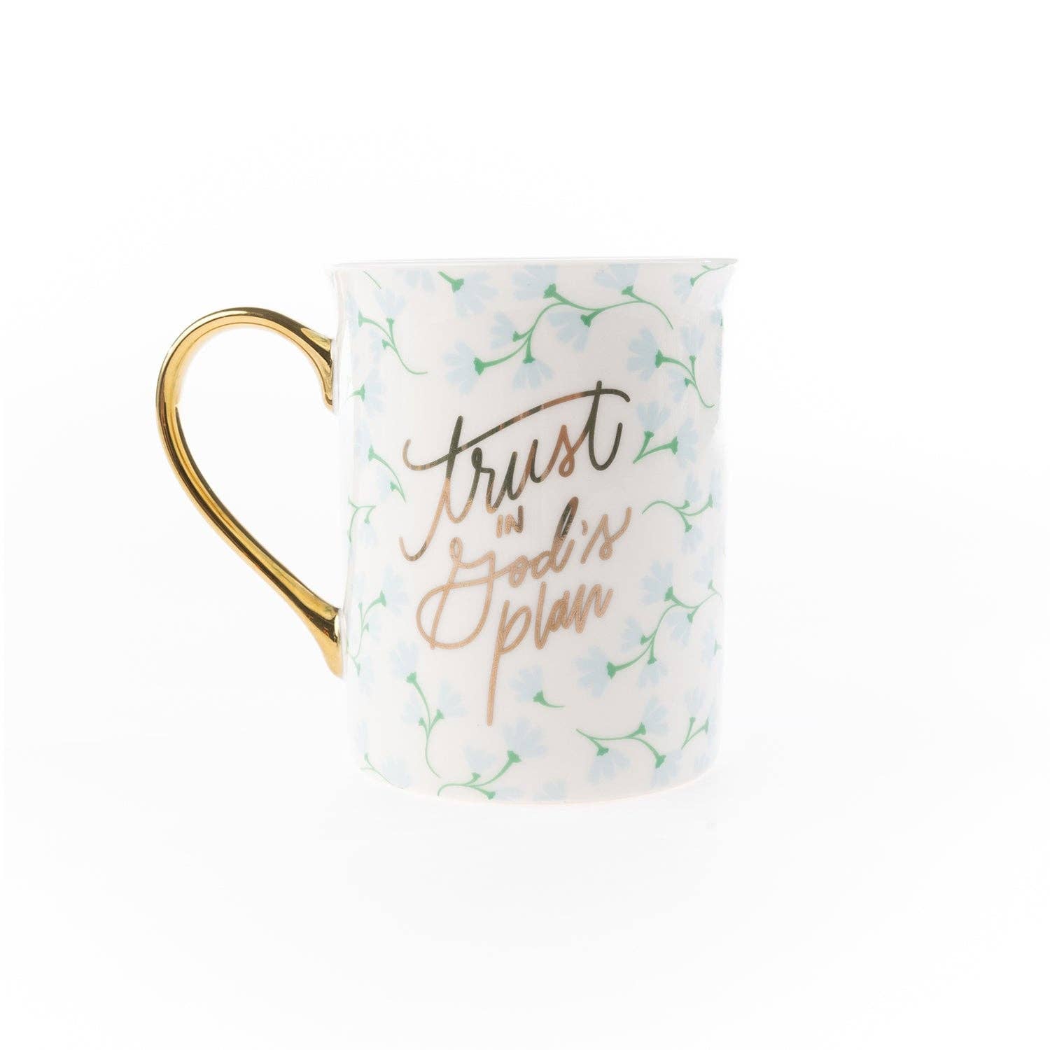 Gold Handle Mug | Trust In Gods Plan