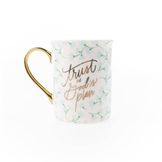 Gold Handle Mug | Trust In Gods Plan