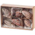 Load image into Gallery viewer, Glass Pinecone Christmas Ornament Set

