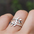 Load image into Gallery viewer, Olive Tree Branch Stacking Bypass Ring in Solid Copper
