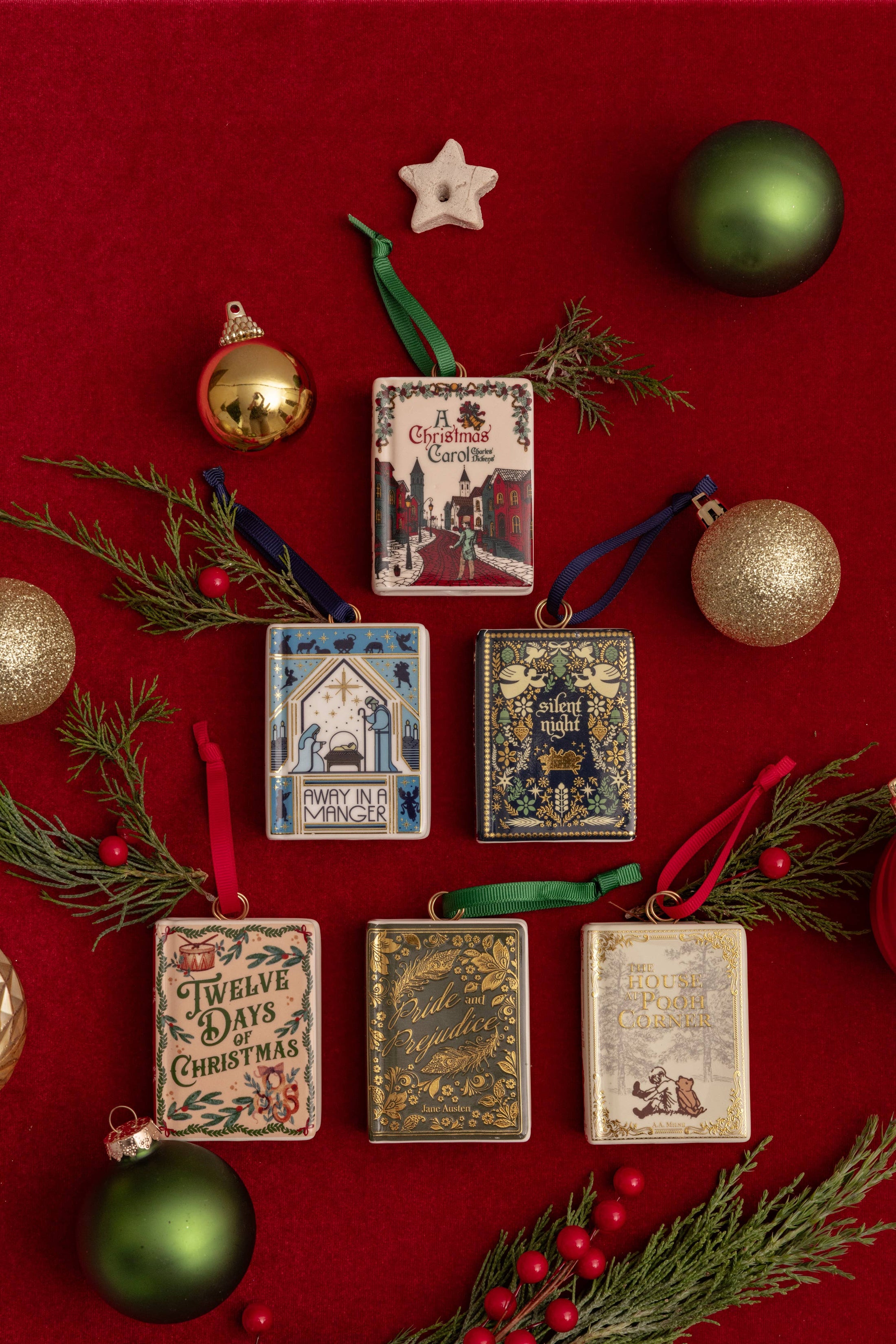 Ceramic Book Ornament, Silent Night