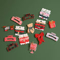 Load image into Gallery viewer, Scrunchie Charm Set-Evergreen Plaid
