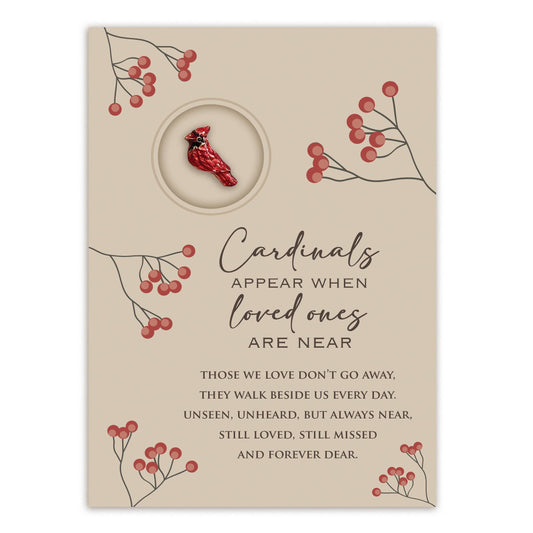 Cardinal Charm Sympathy Card