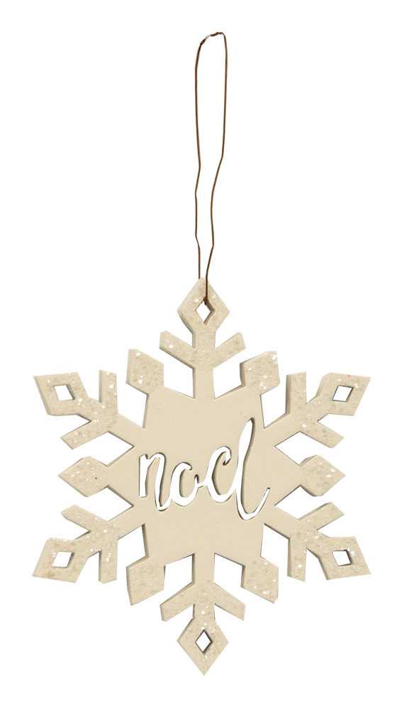 Peace, Joy, Noel Christmas Ornament, 3 Assorted