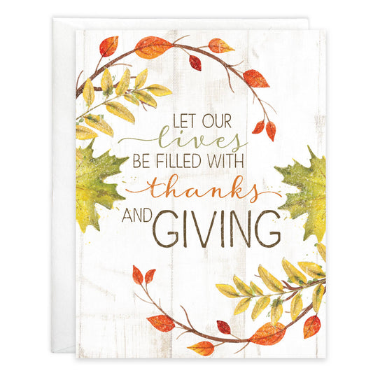 With Scripture Thanksgiving Card - Thanks all around