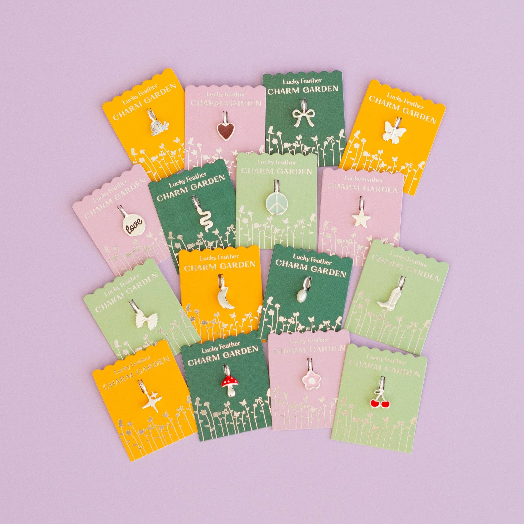 Charm Garden Gold + Silver Bundle - Popular Letters, Shapes, Birthstones & Jewelry Base Charms