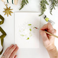 Load image into Gallery viewer, Wreaths paintable watercolor notecard set
