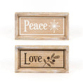 Load image into Gallery viewer, PEACE/LOVE Reversable Sign

