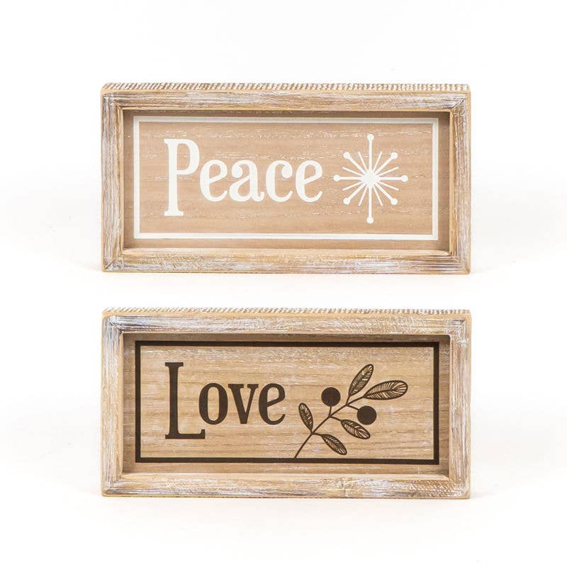 PEACE/LOVE Reversable Sign